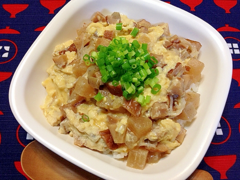 残ったおでんをリメイク☆卵とじ丼