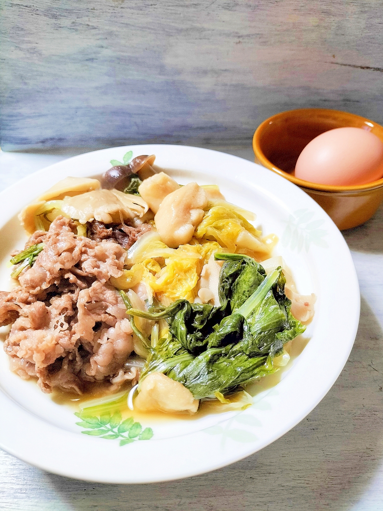 白菜たっぷりうちのすき焼き煮