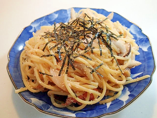 玉ねぎ しめじ入り 明太子パスタ レシピ 作り方 By ぷ みぃまま 楽天レシピ