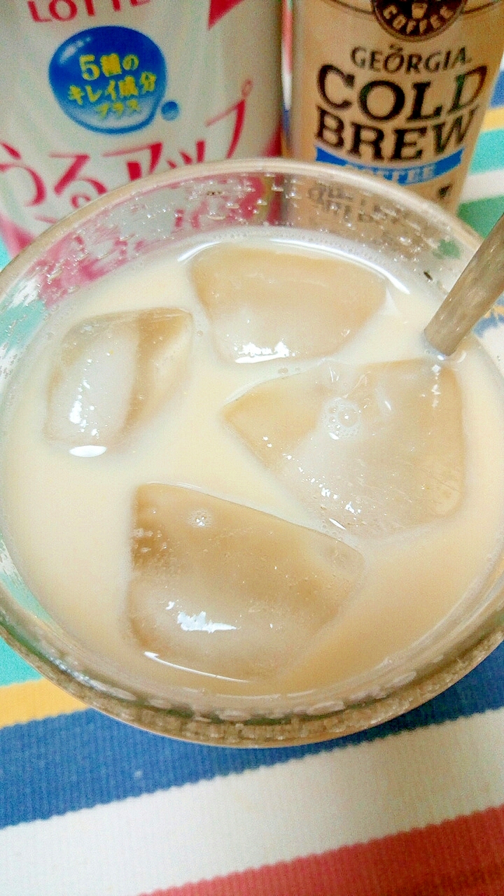 アイス☆美肌な乳酸菌きなこカフェラテ♪