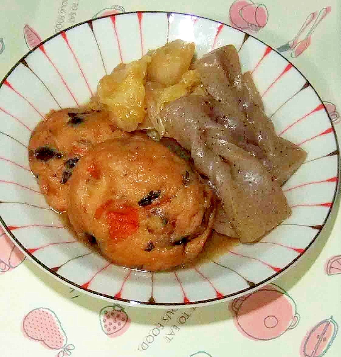 黒豆がんもと白菜の煮物