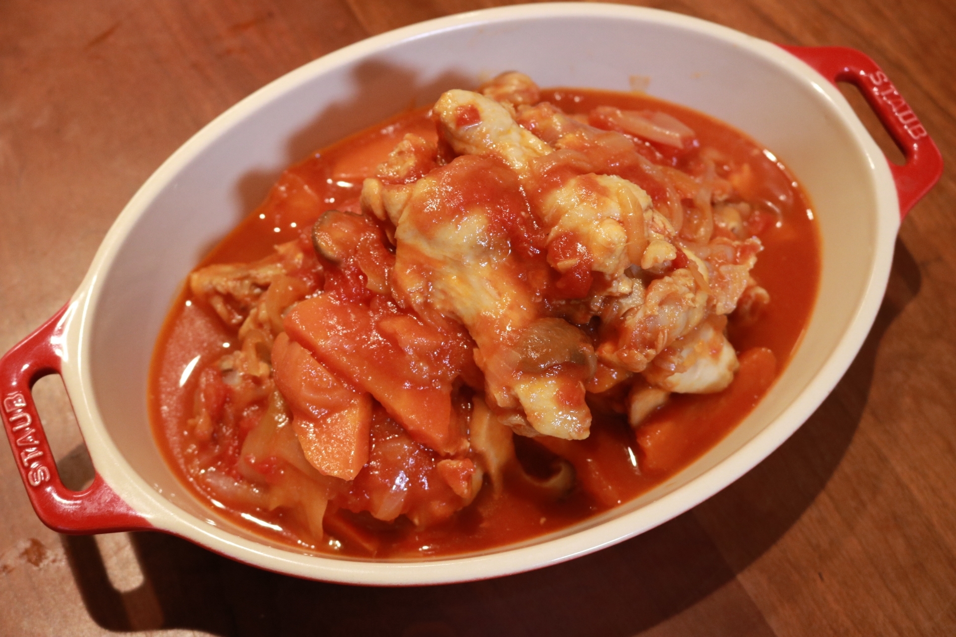 骨付きチキンのトマト煮込み レシピ 作り方 By ココはなちゃん 楽天レシピ