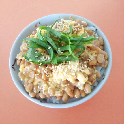 【朝食に✨】納豆卵ご飯