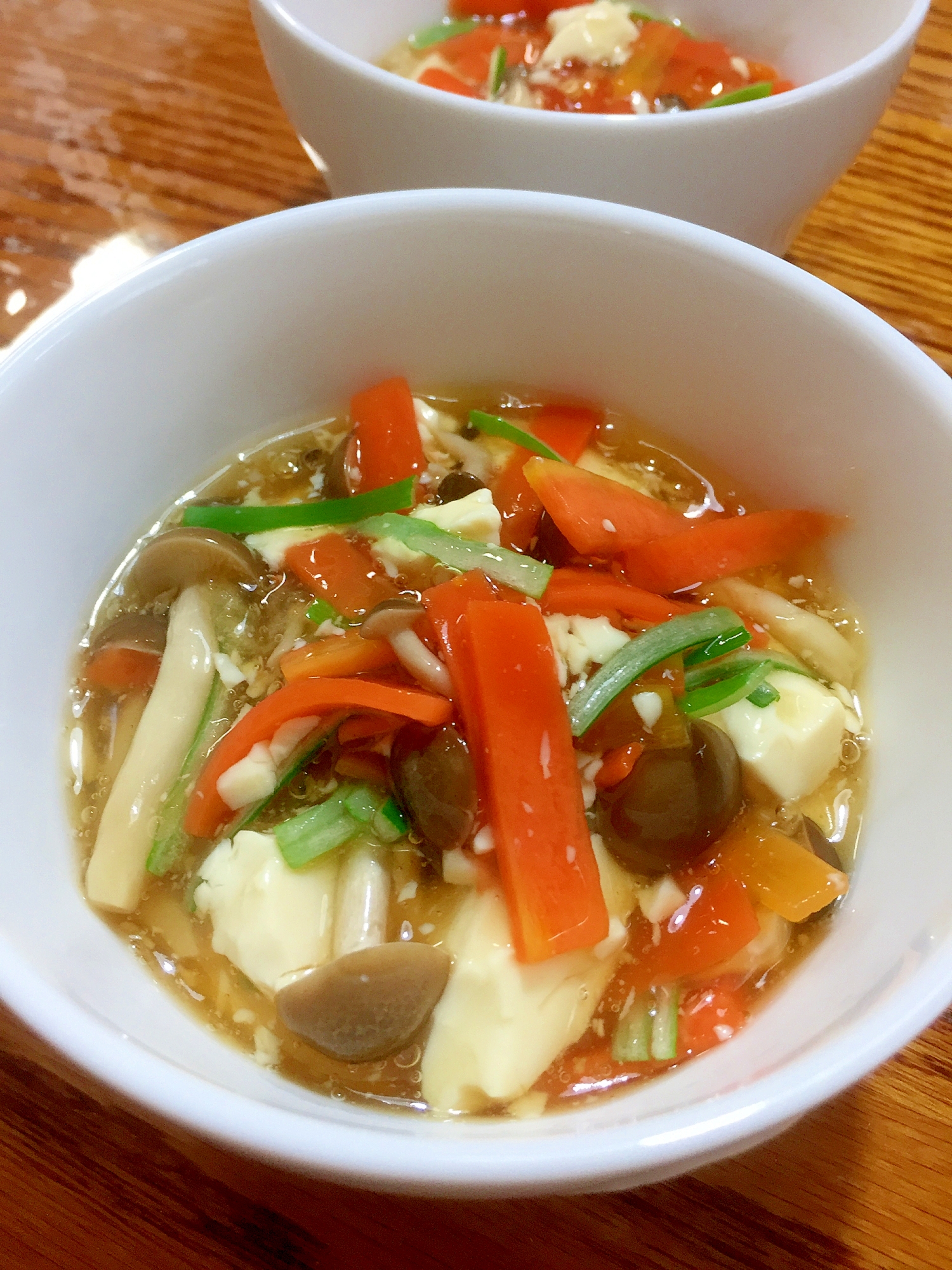 豆腐と野菜のあんかけ♪レンジで簡単♪