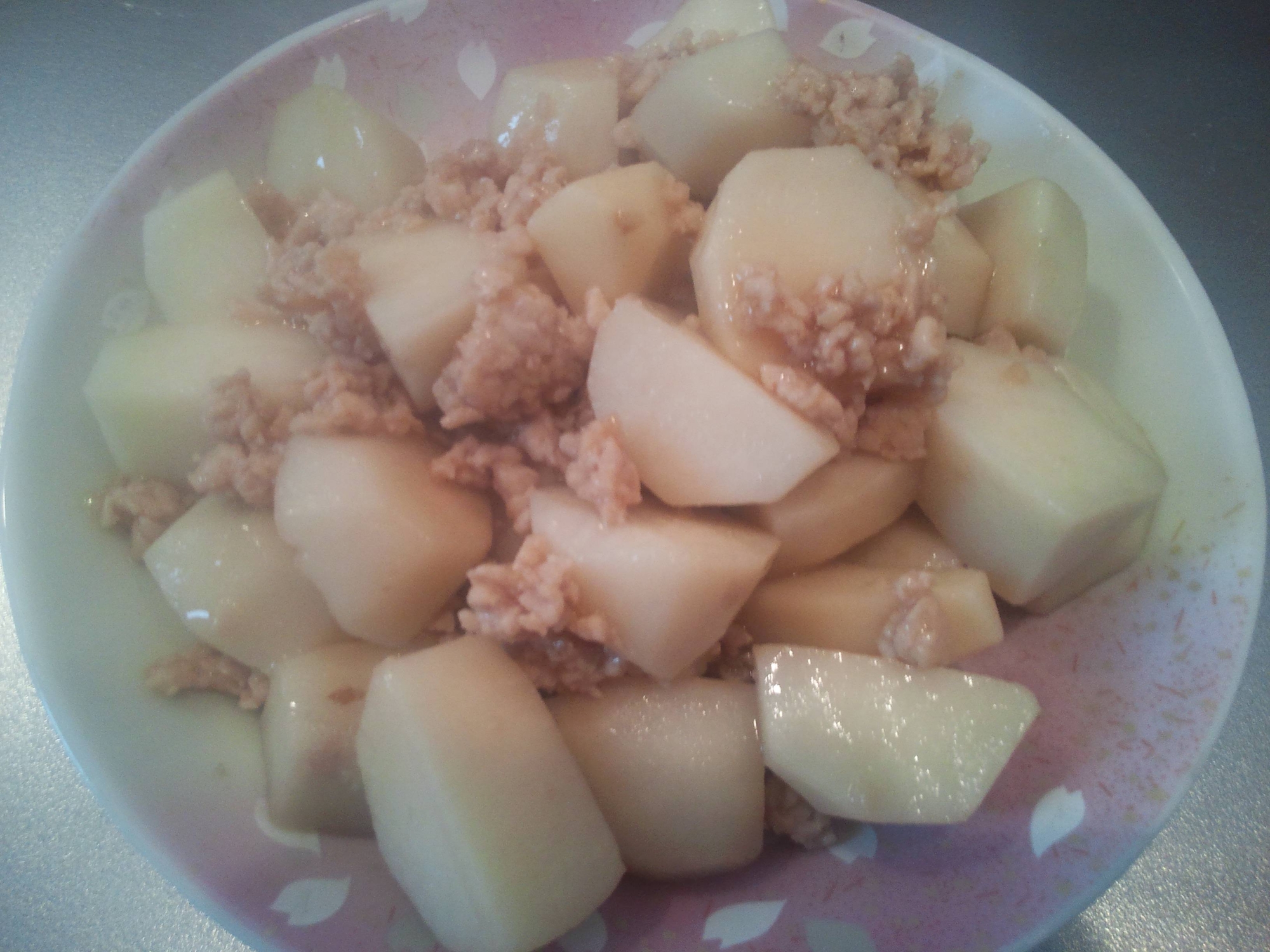 鶏ひき肉と里芋の煮物