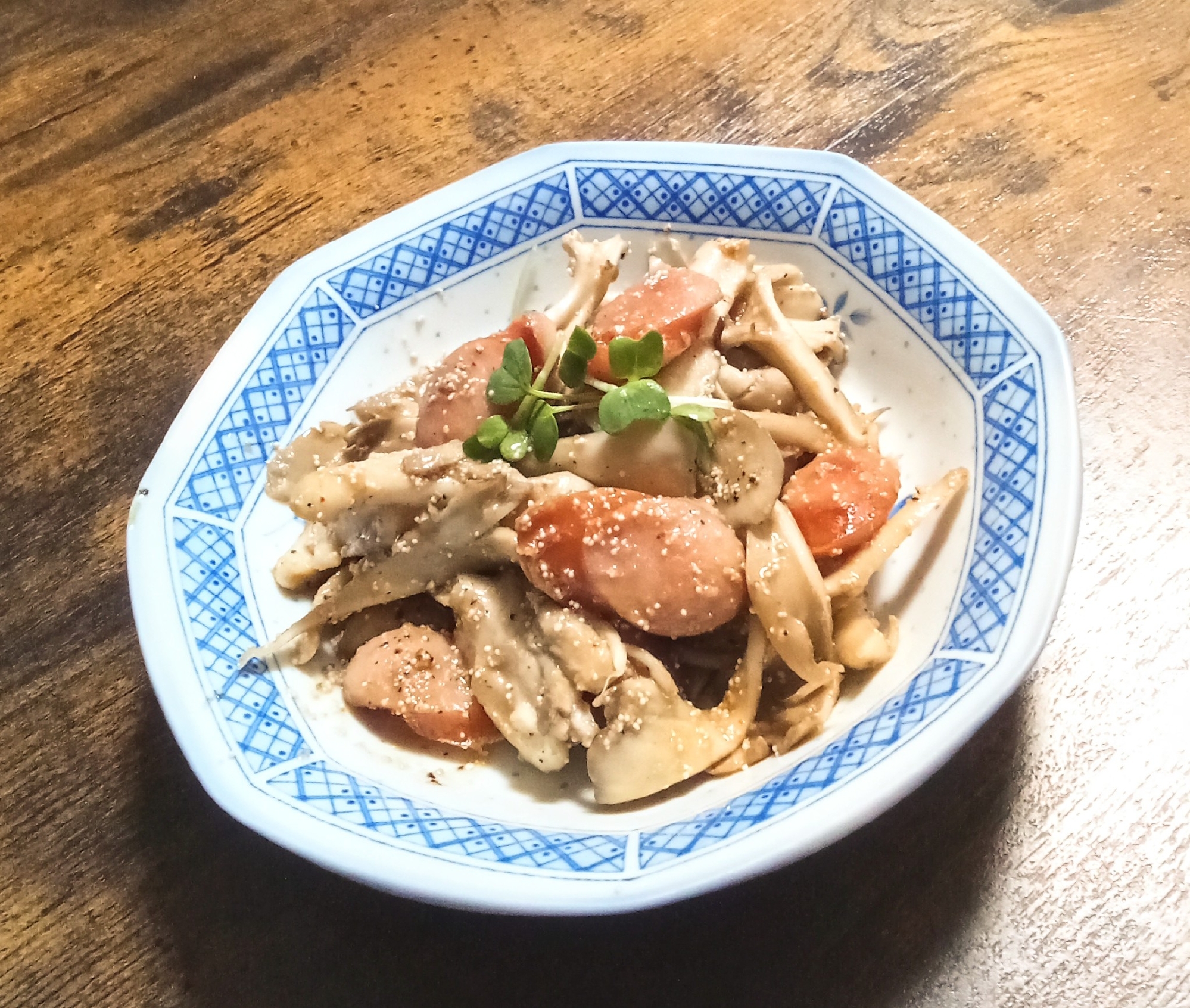 舞茸・ソーセージDe明太バター炒め♫
