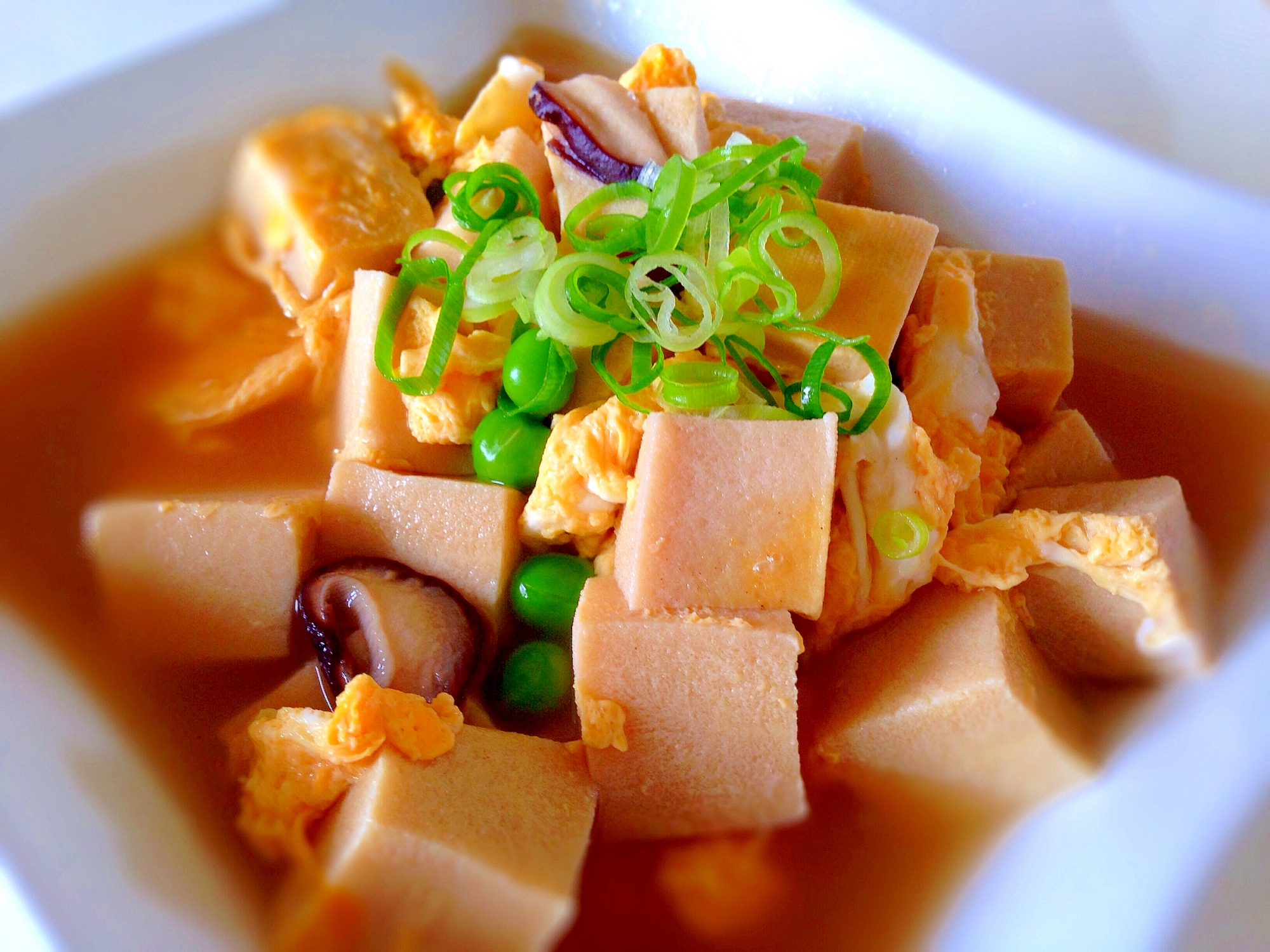 【簡単】高野豆腐と卵の中華煮