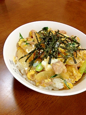 つゆの素で親子丼