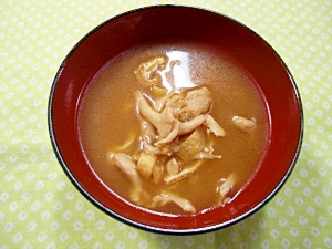 ヒラタケの味噌汁