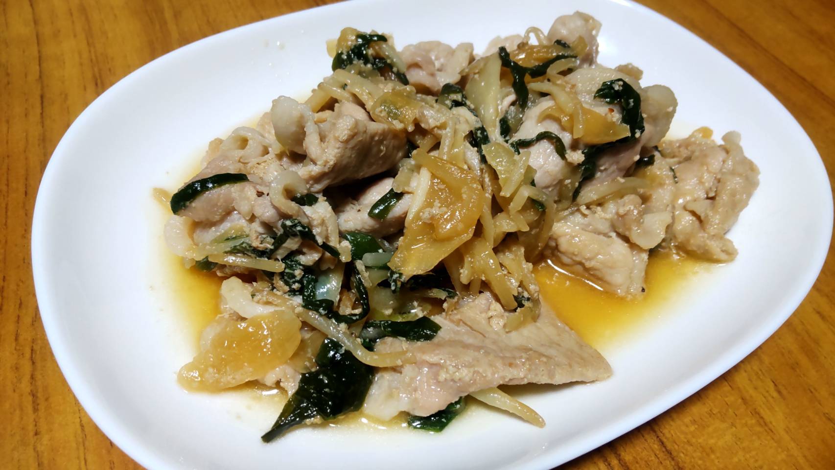 【下味保存OK】豚肉と香味野菜の炒め物