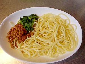 シンプルな納豆パスタ（冷製）