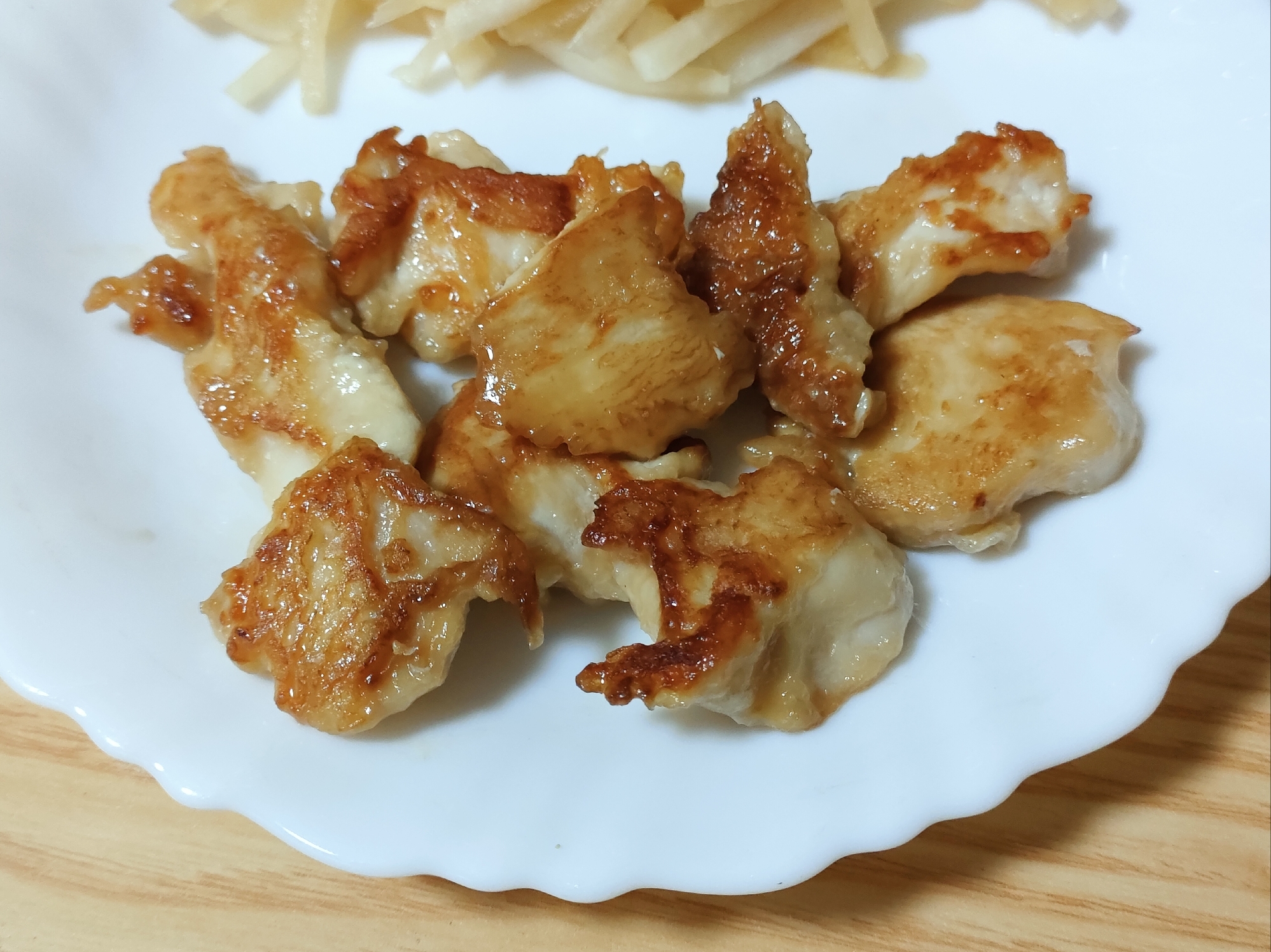 鶏むね肉のわさび醤油焼き