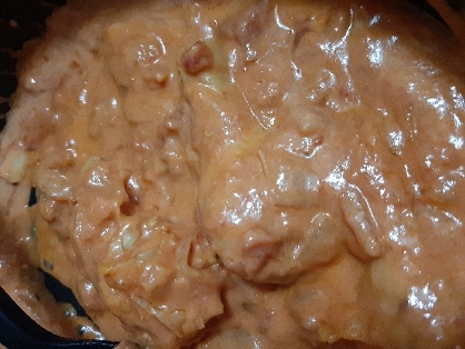 シチューのルゥ使用☆鶏むね肉のトマトクリーム煮