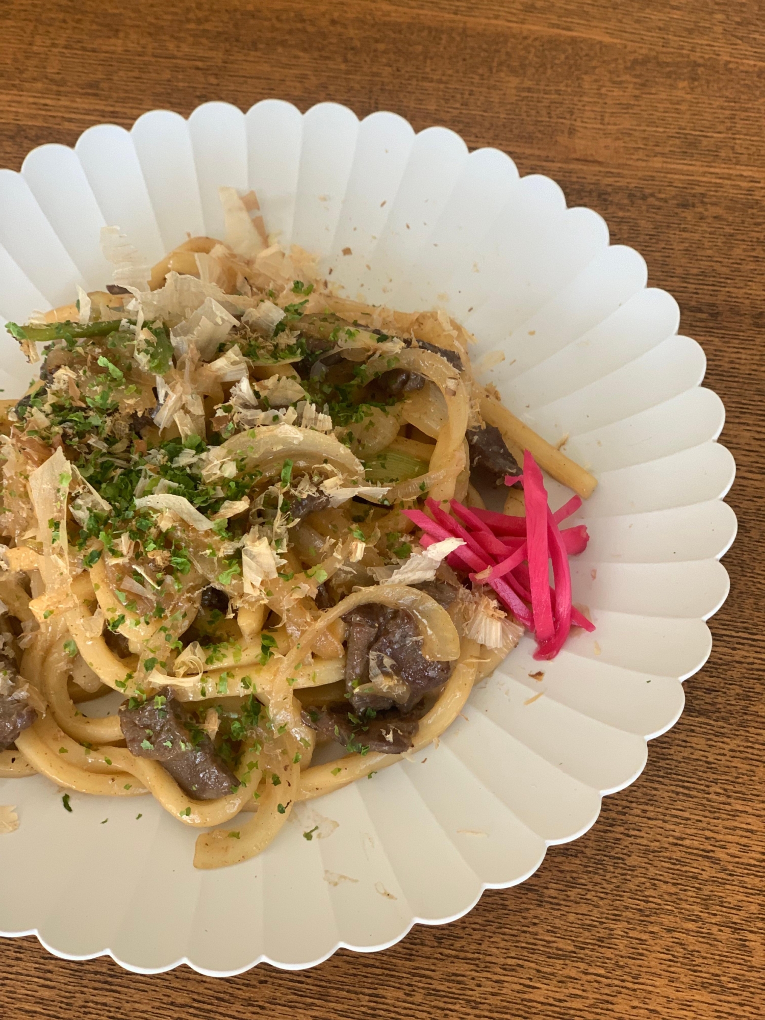 食べて応援！地元のジビエ鹿肉の焼うどん【ソース味】