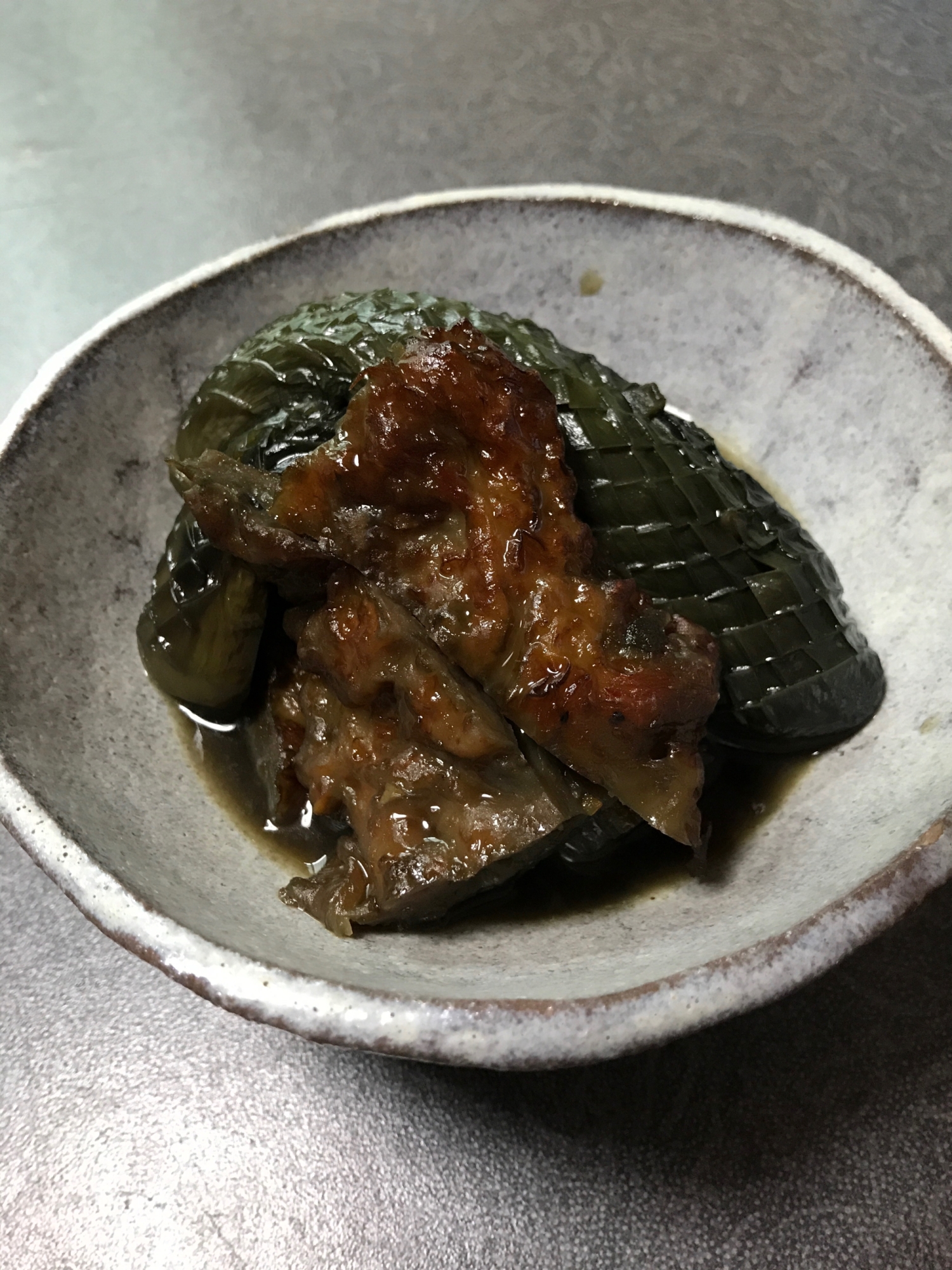 茄子と野菜天の煮物