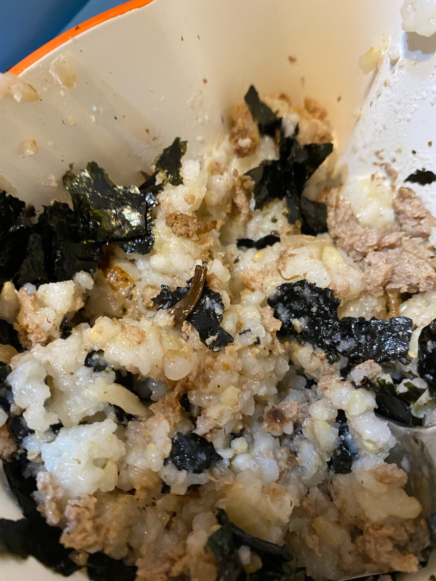 幼児食⭐ひき肉と海苔の混ぜご飯