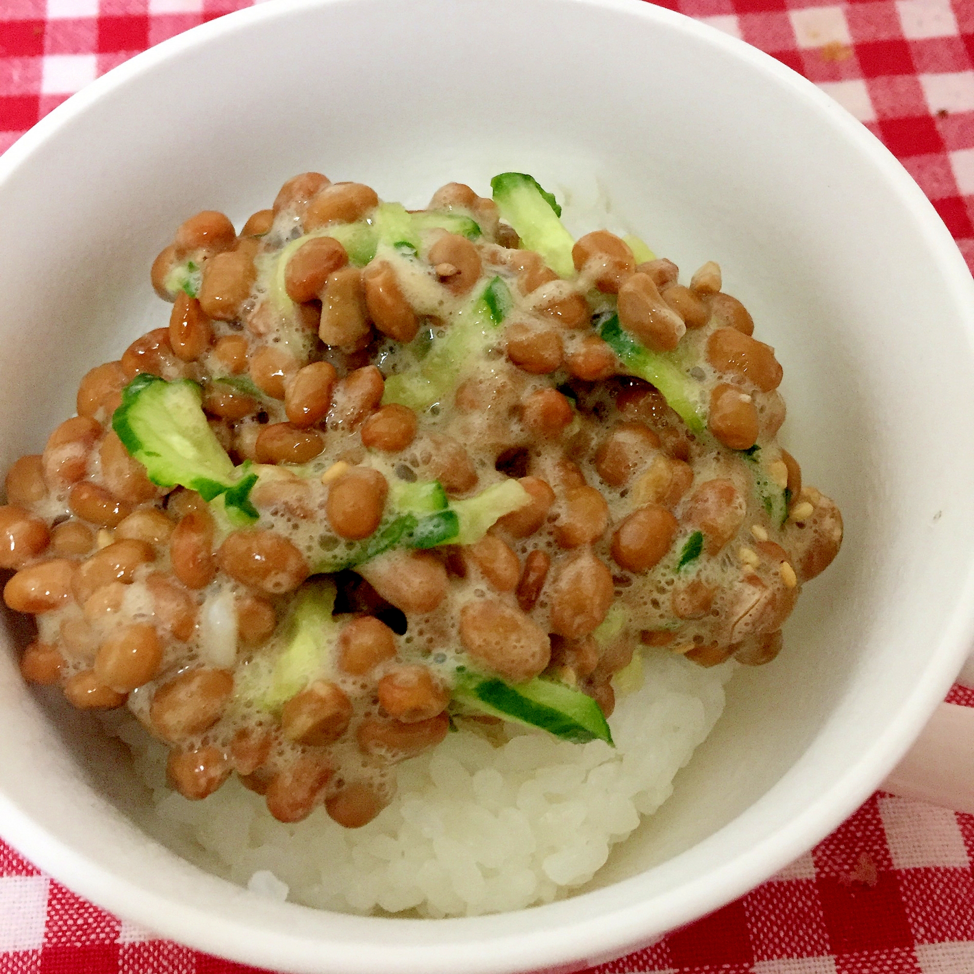 きゅうりの納豆ご飯☆