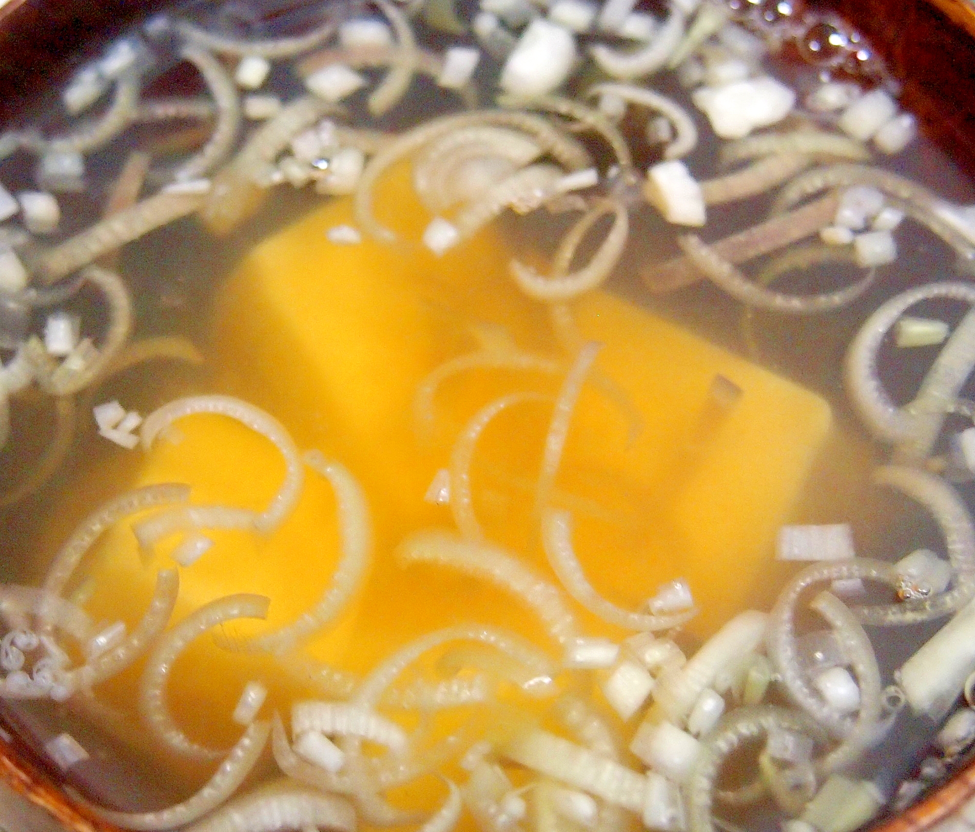 卵豆腐とみょうがのさっぱりスープ