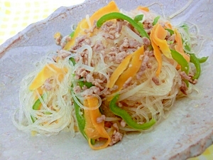 春雨とひき肉の甘辛炒め☆