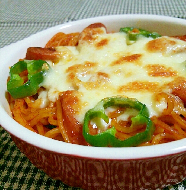 ❀焼きチーズナポリタン❀