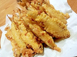 わかさぎ(ちか)のフリッター♪チーズカレー風味
