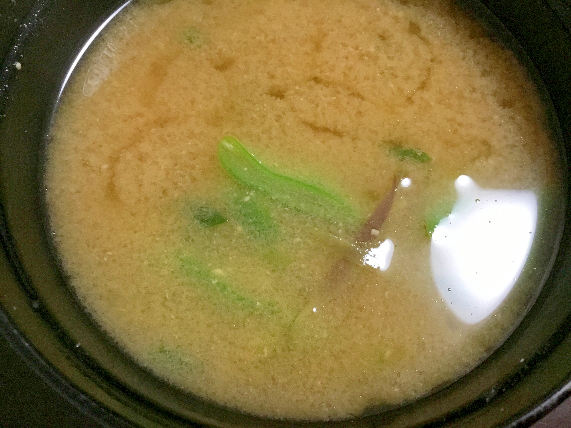 茗荷・ネギ・ヒラ豆の味噌汁