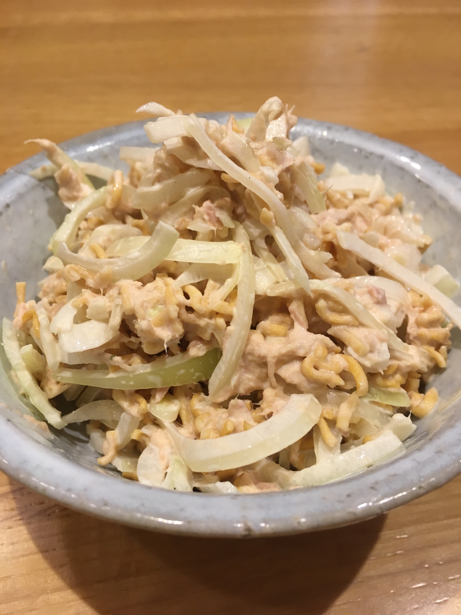 止まらない！！ラーメンわさびツナマヨサラダ