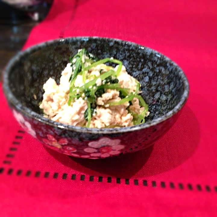 酒の肴にぴったり♪くずし豆腐の味噌和え