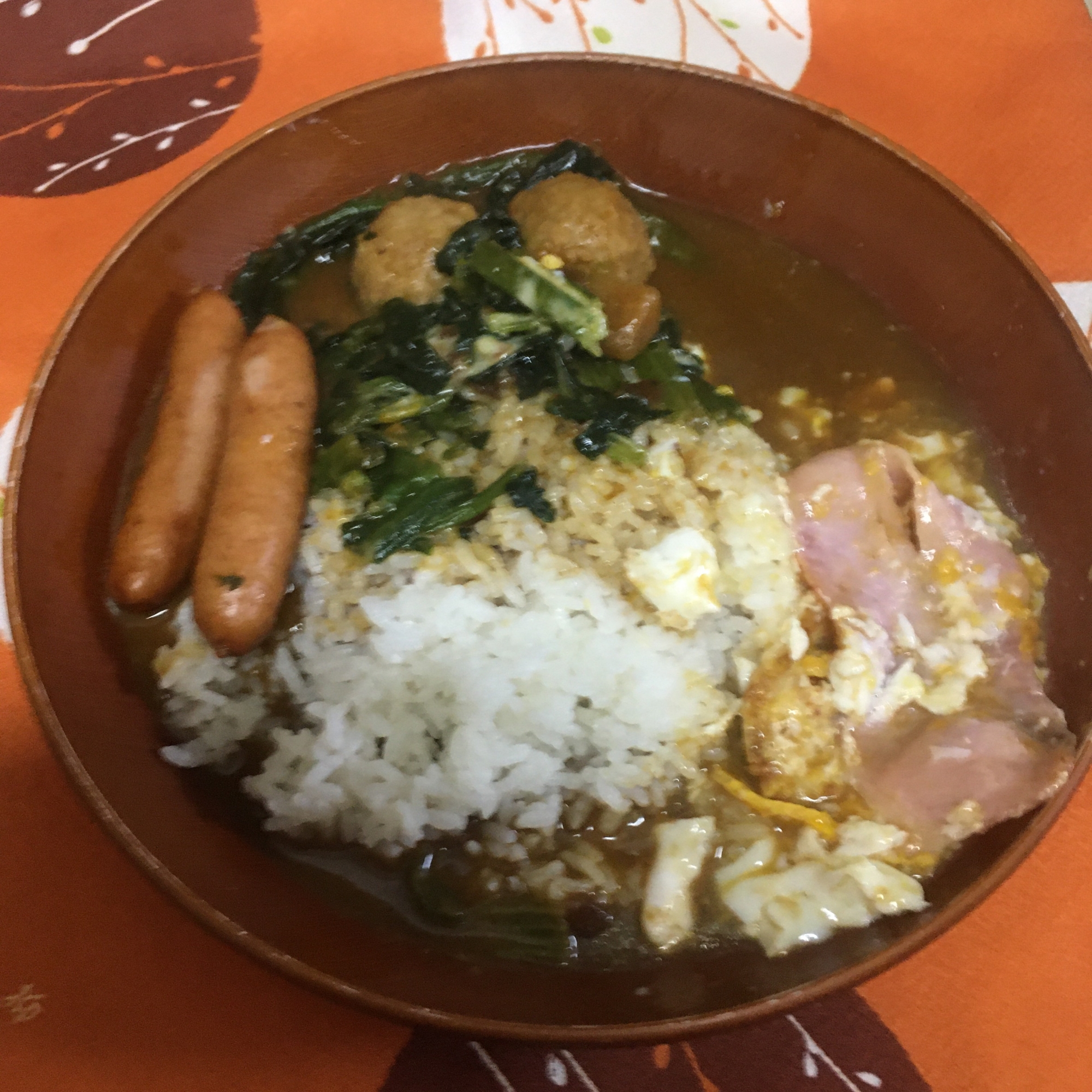 レトルトカレーと、めんつゆでチーズカレー♪