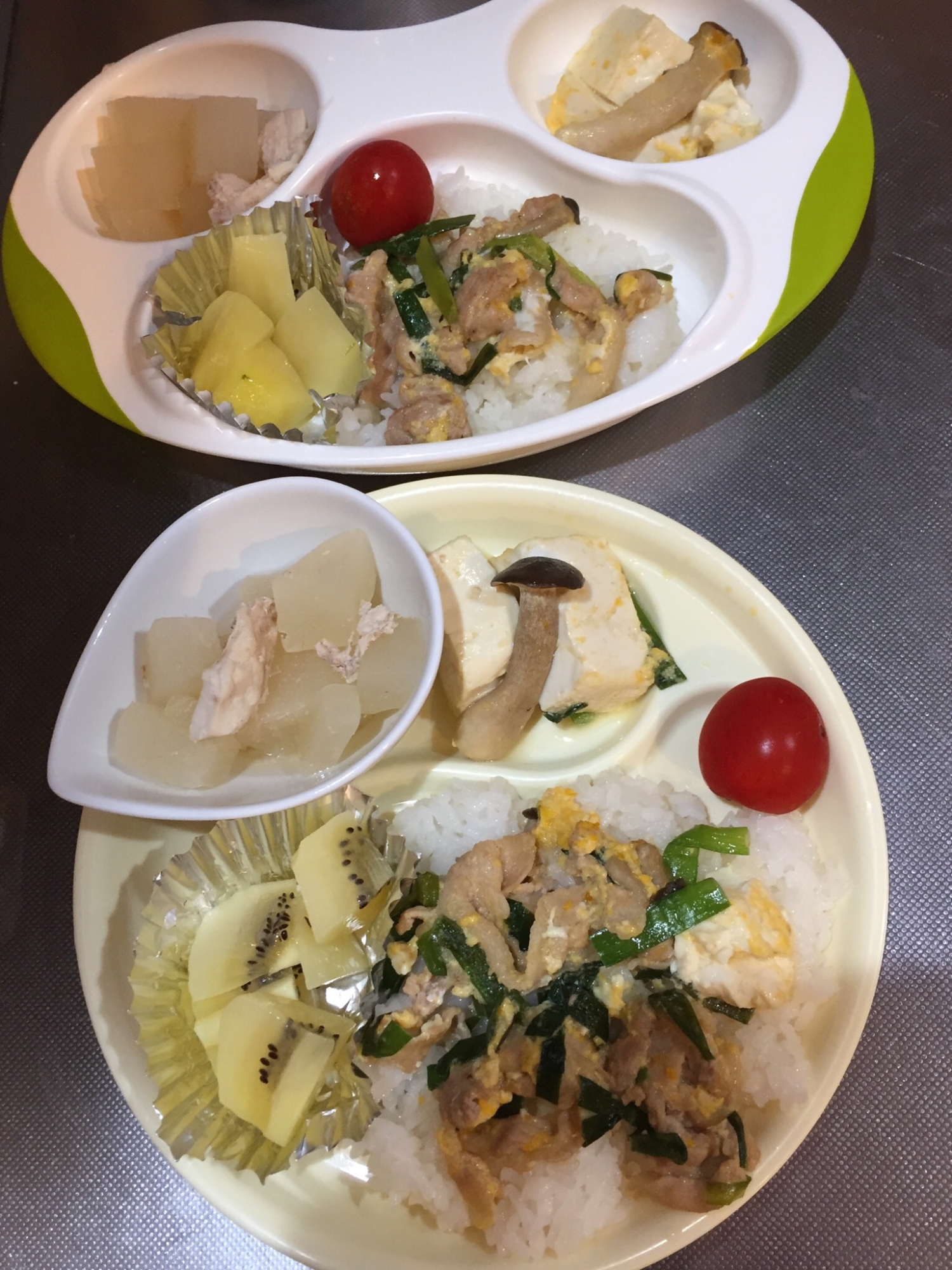 幼児食 子ども喜ぶニラ玉丼ランチ レシピ 作り方 By ちえかつ 楽天レシピ 幼児食 子ども喜ぶニラ玉丼ランチ レシピ 作り方 By ちえかつ 楽天レシピ