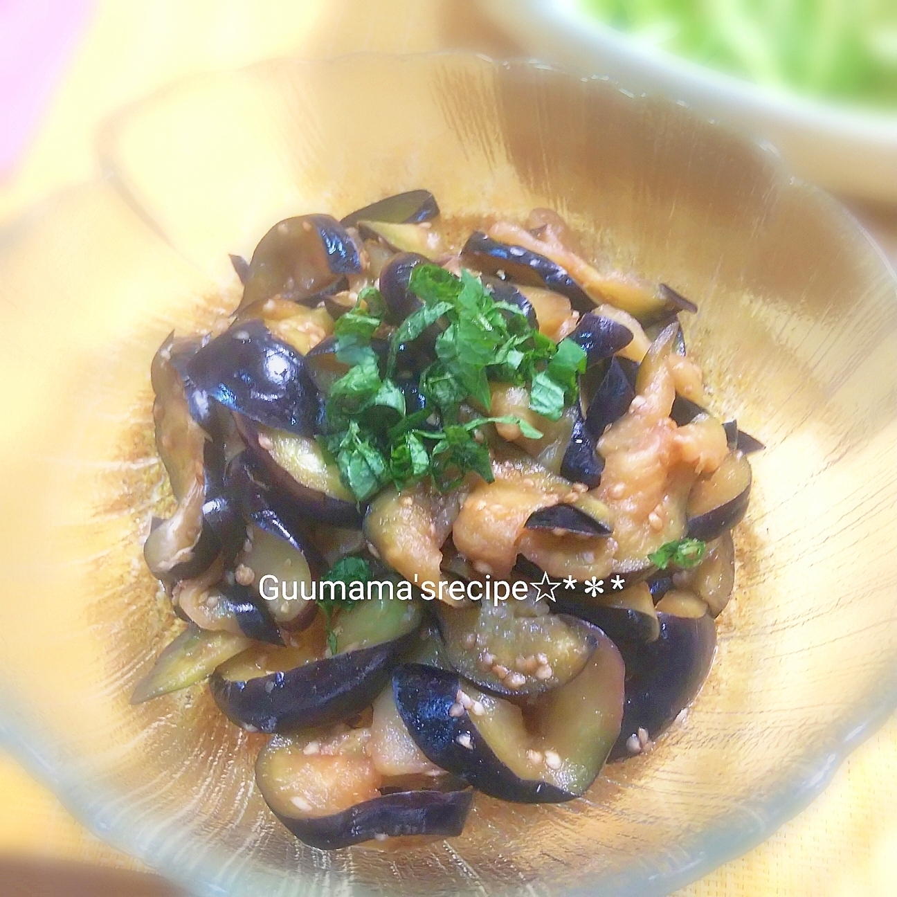 簡単♡からしの風味がツーンっと♡ナスの浅漬け