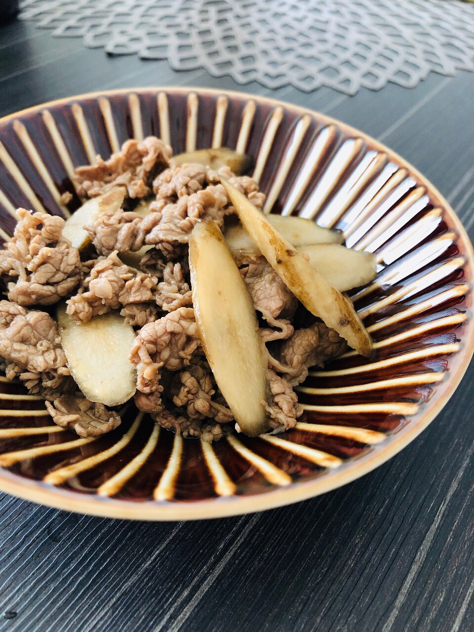 牛肉とごぼうの甘辛煮