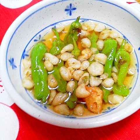 小鉢物～食べたらししとうの天ぷら