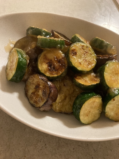 簡単♡和風もいいね♡ズッキーニとなすの焼き煮浸し