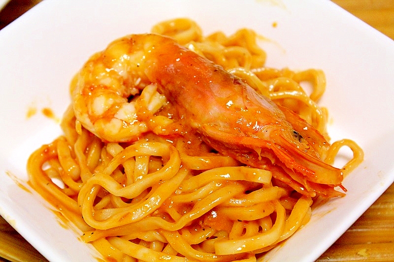 濃厚とろっとろ☆えびクリームパスタ