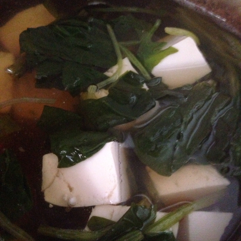 ほうれん草と豆腐の冷やし和風スープ