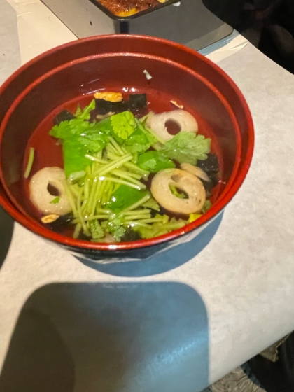 昆布のおだしで☆ちくわと豆腐とネギのおすまし