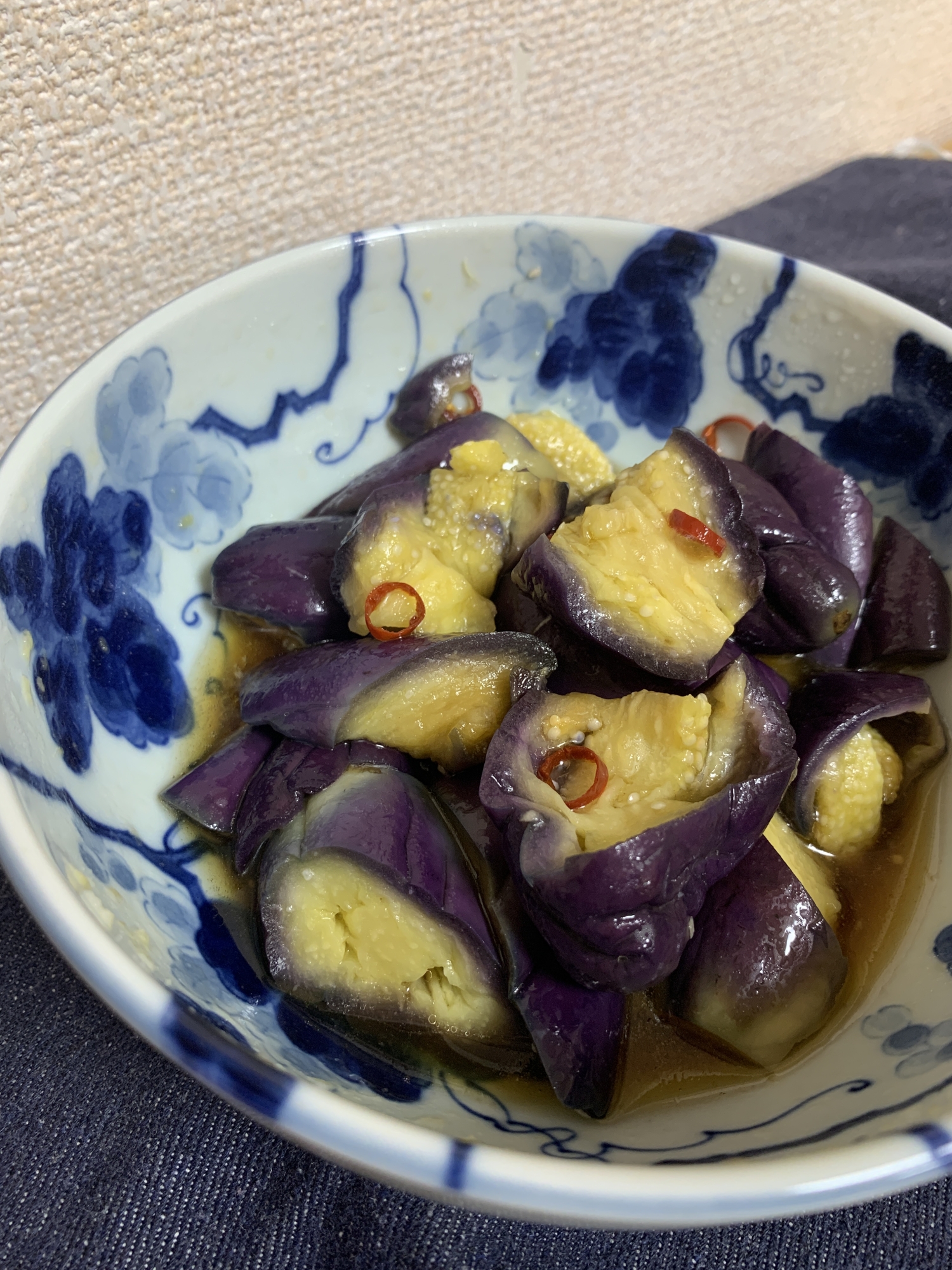 ナスのレンジで煮浸し☆中華風