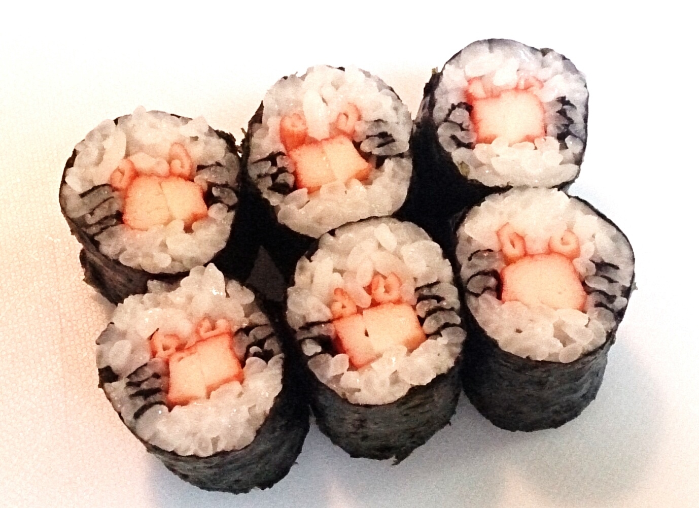 寿司型・模様巻き(かにかまでカニ)