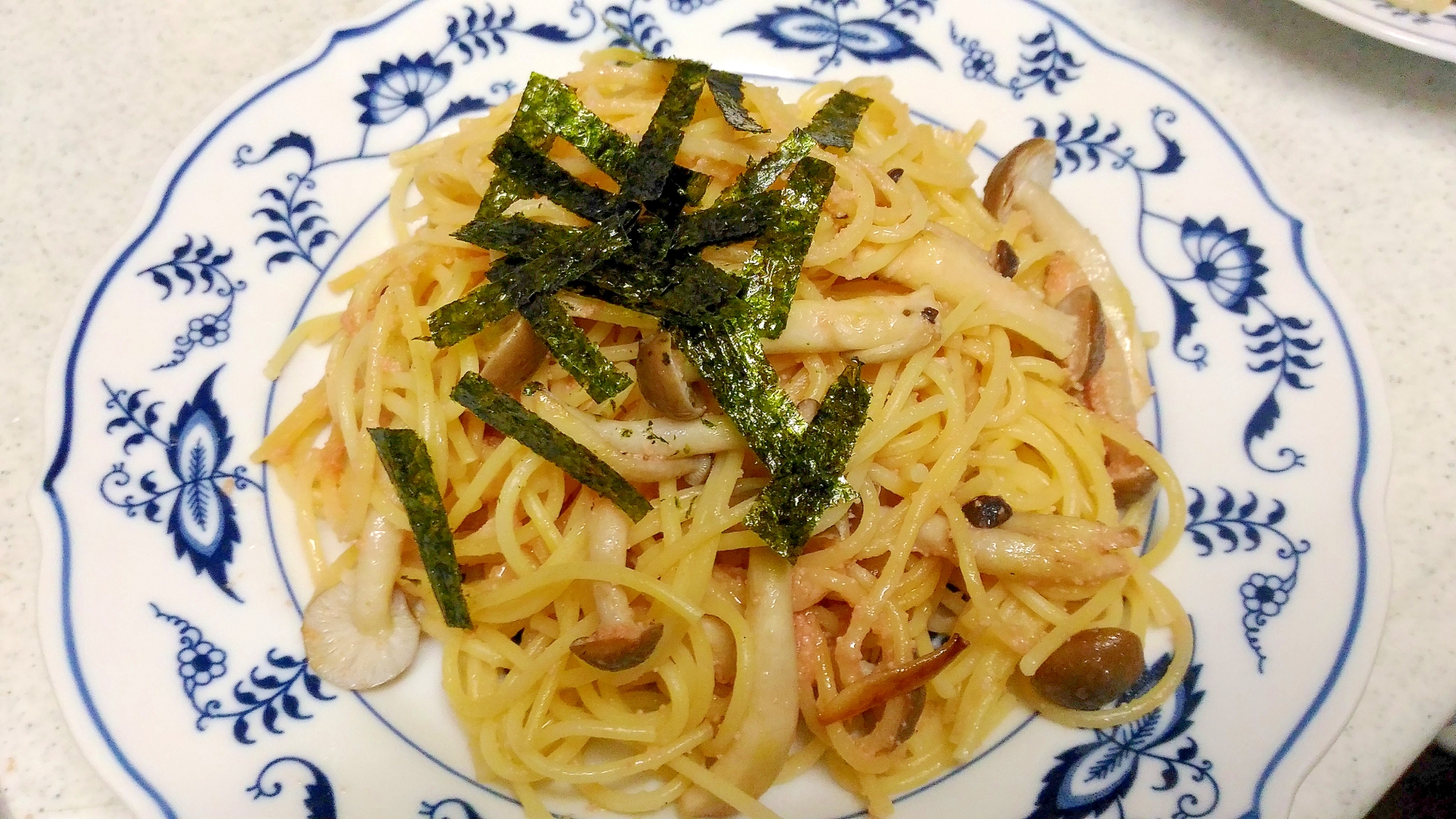 しめじとたらこのパスタ