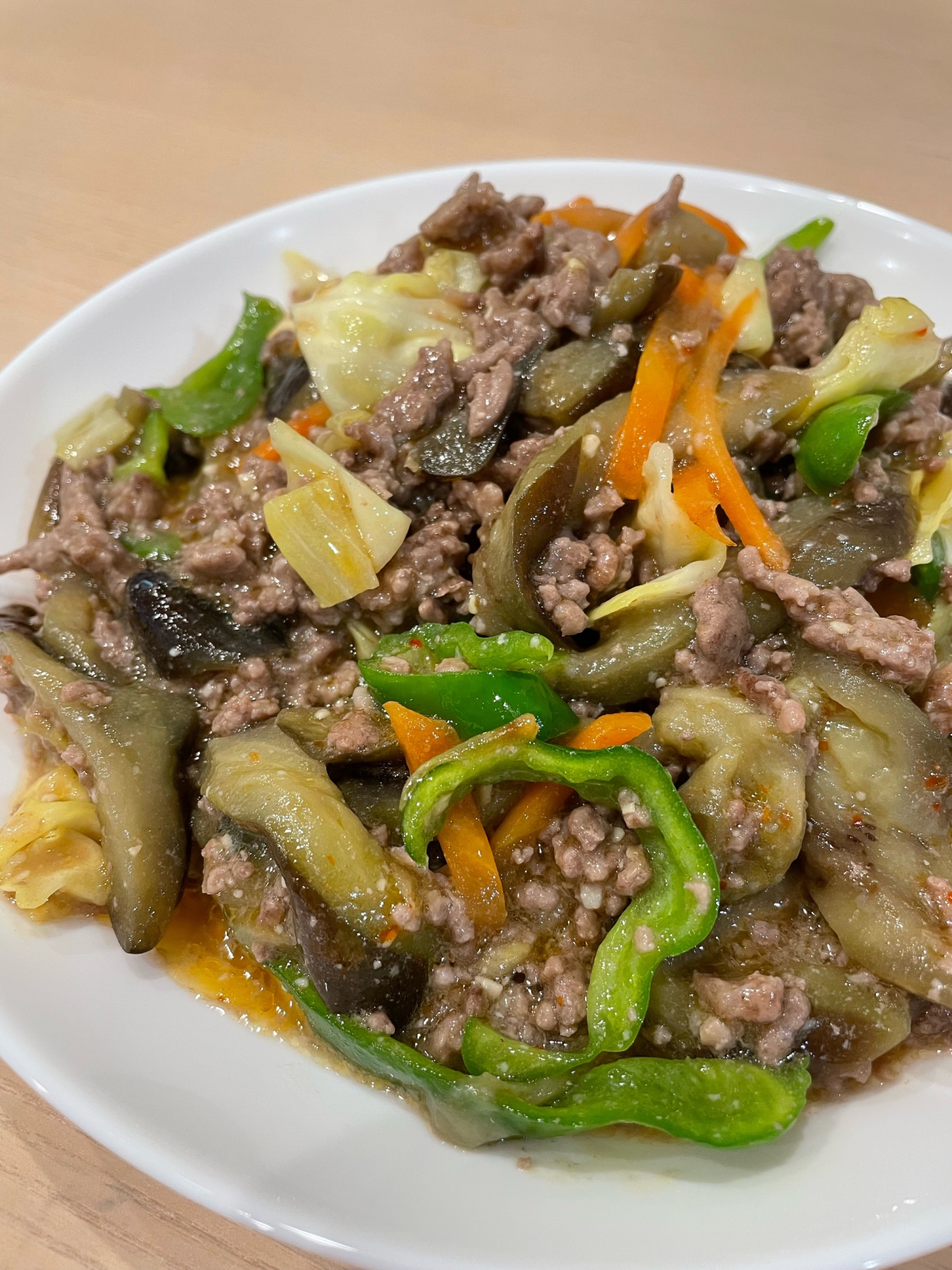 野菜たっぷり辛くない麻婆茄子