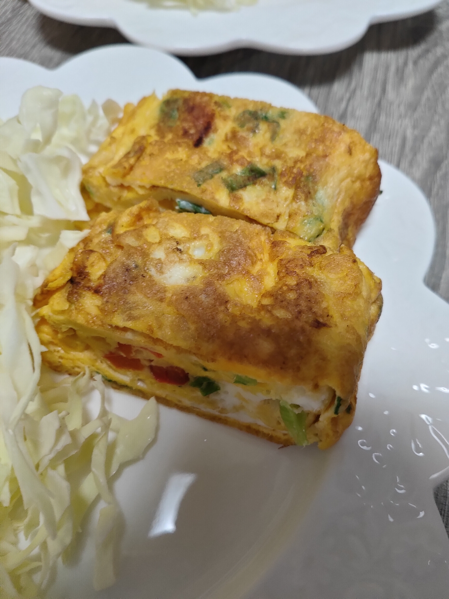 パプリカとこねぎの卵焼き