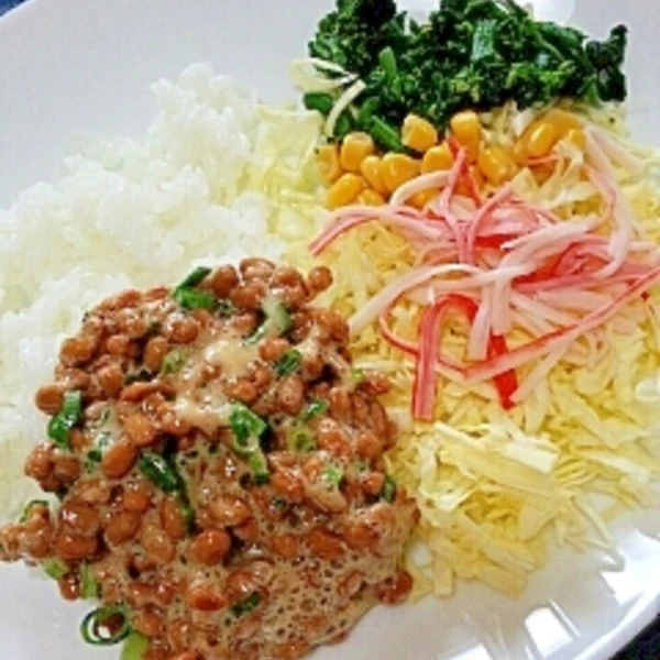 ダイエットに カニカマサラダ風納豆ご飯 レシピ 作り方 By Nyan260 楽天レシピ ダイエットに カニカマサラダ風納豆ご飯 レシピ 作り方 By Nyan260 楽天レシピ