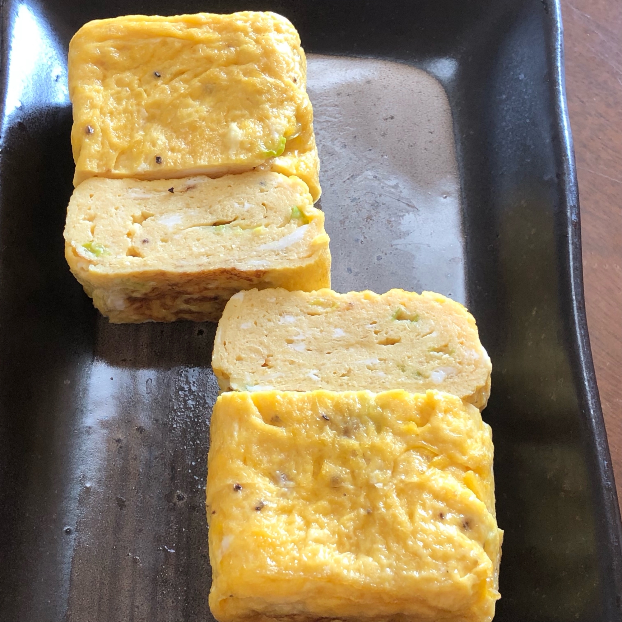 長ねぎと粉チーズの卵焼き