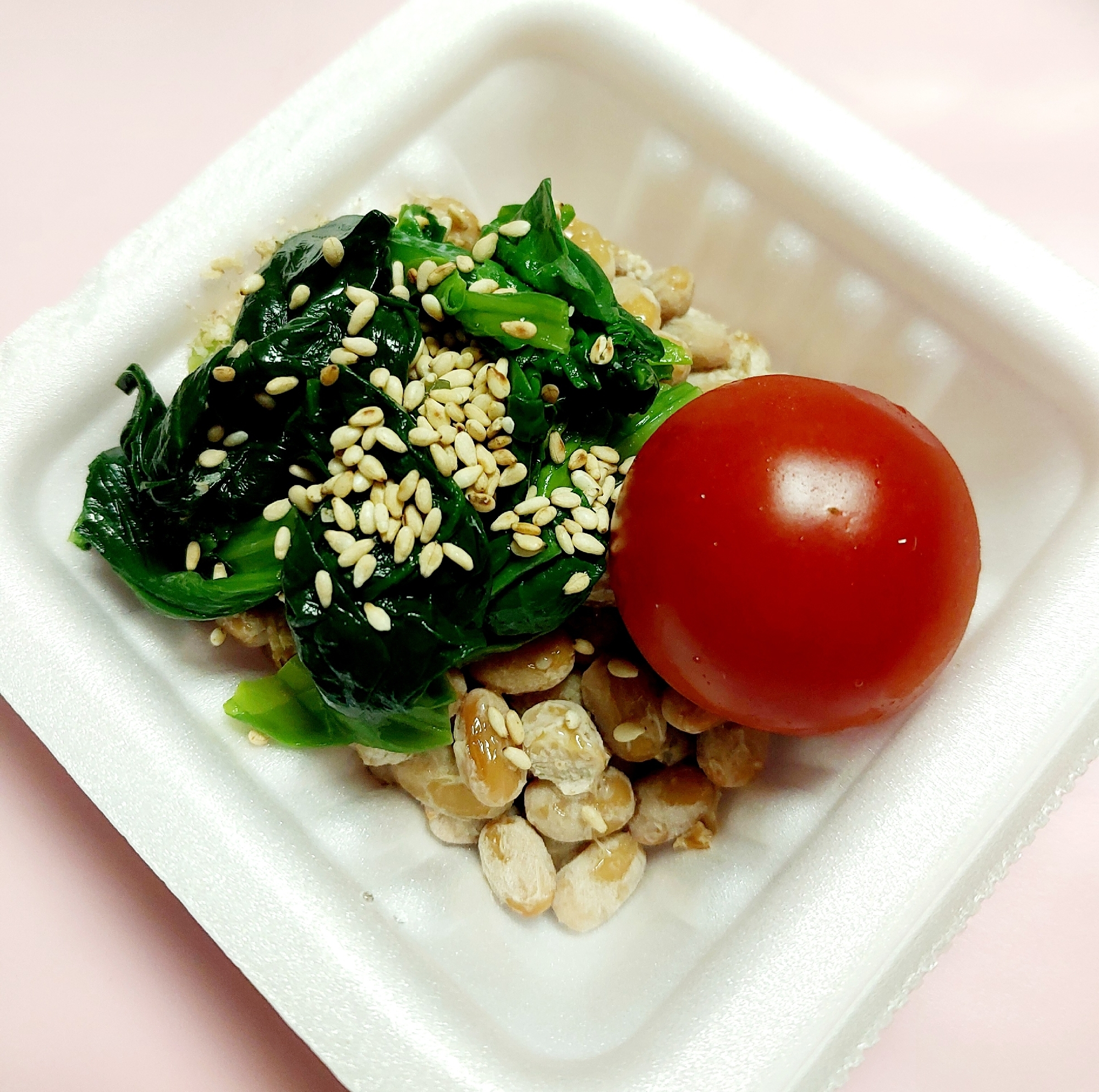 ほうれん草トマト納豆