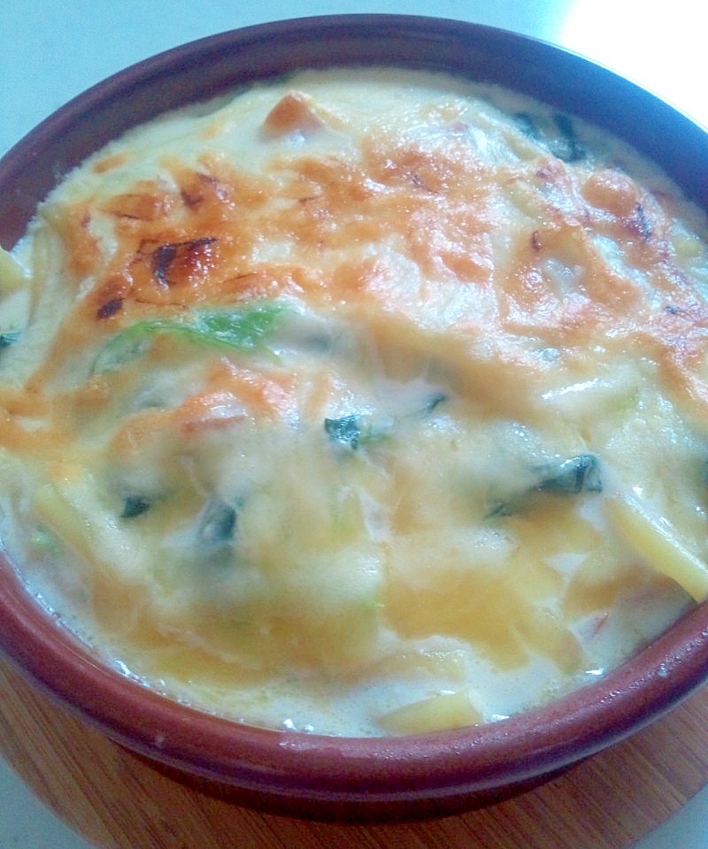 ヘルシー☆小松菜の豆腐グラタン