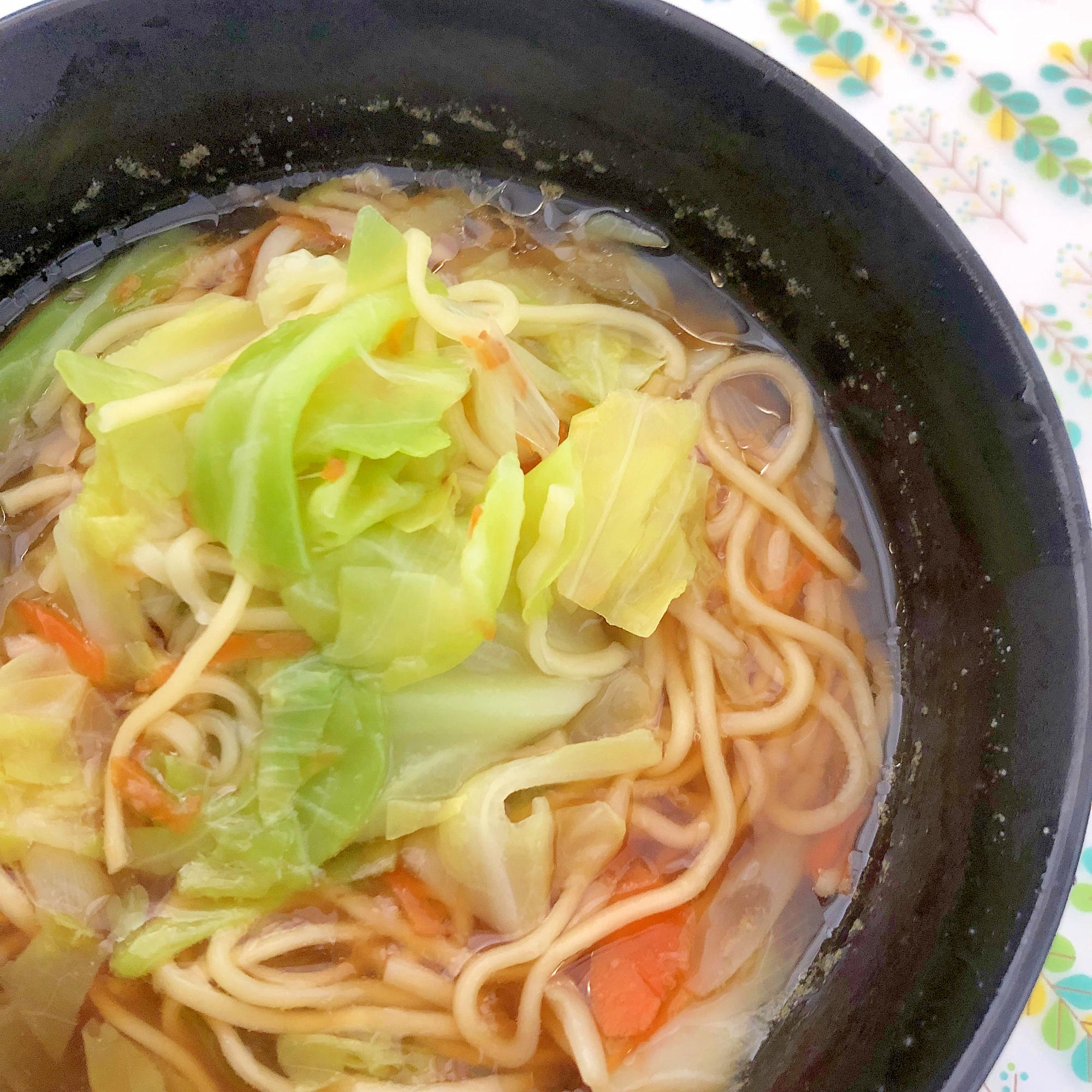 キャベツと人参の酢醤油ラーメン☆彡