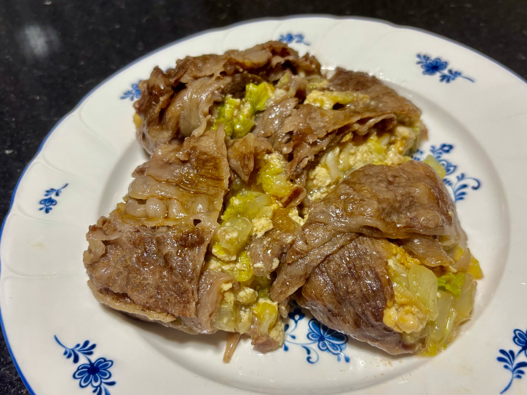 中身とろっと新食感なスキヤキ風肉巻き