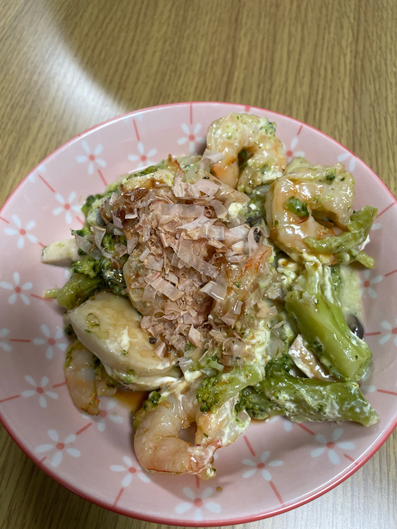 エリンギむきえびブロッコリーマヨ炒め