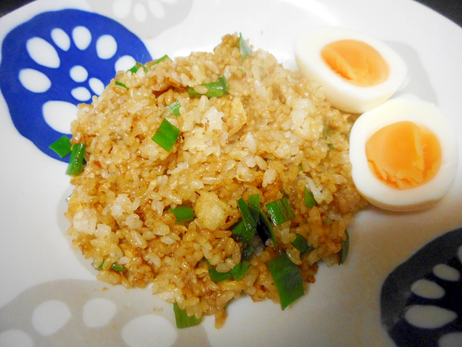 ネギと油揚げの牡蠣ペーストチャーハン